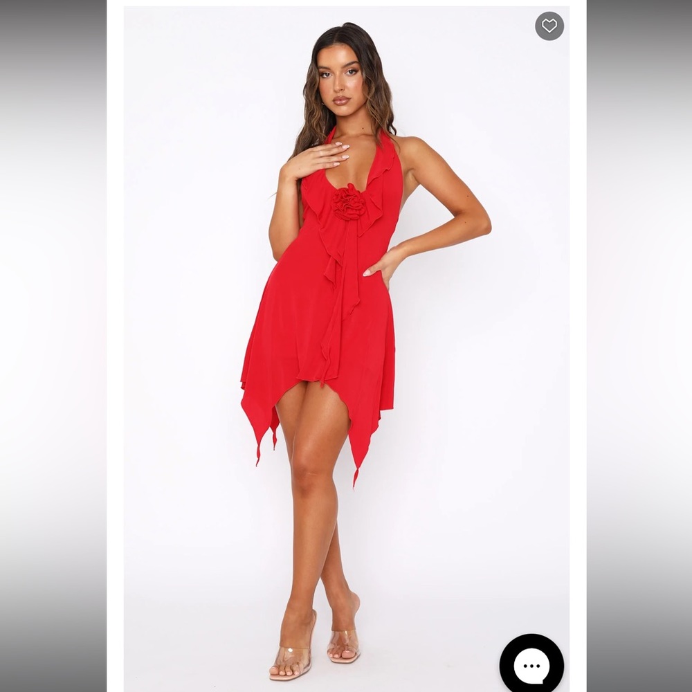 White Fox Red Mini Dress